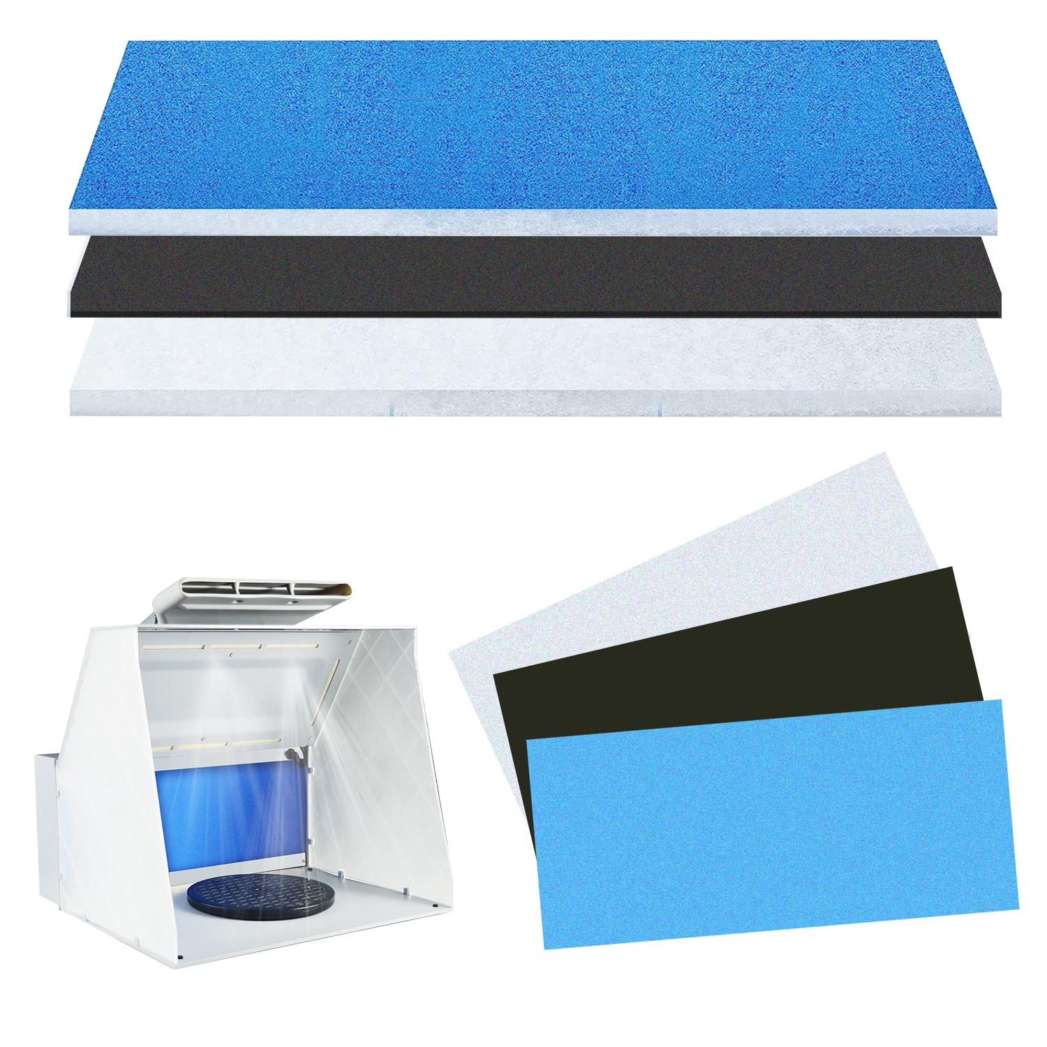 3 Pcs Spray Booth Fi
