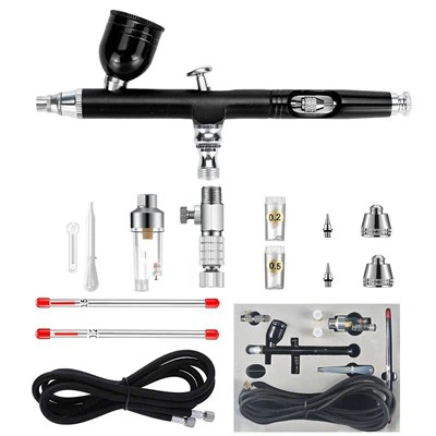 Black Dual Action Airbrush Kit (TJ-130A-HK)