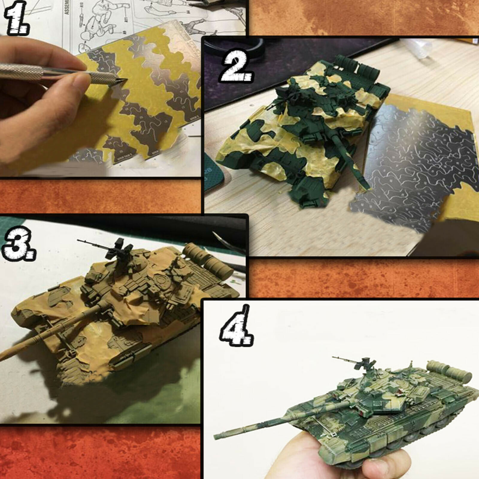 Stainless Steel Forest Desert Camouflage