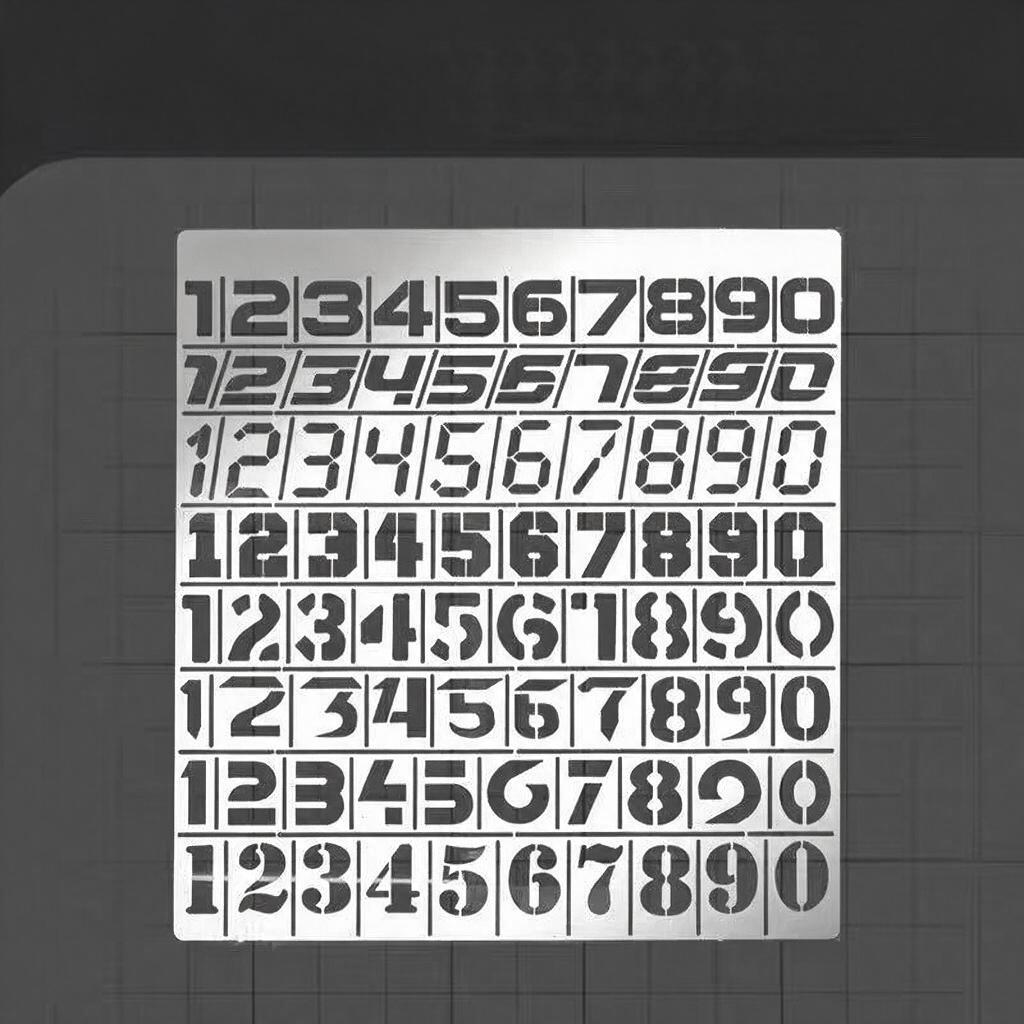 1pc Number Stencil 0-9 in 8 Font Styles,