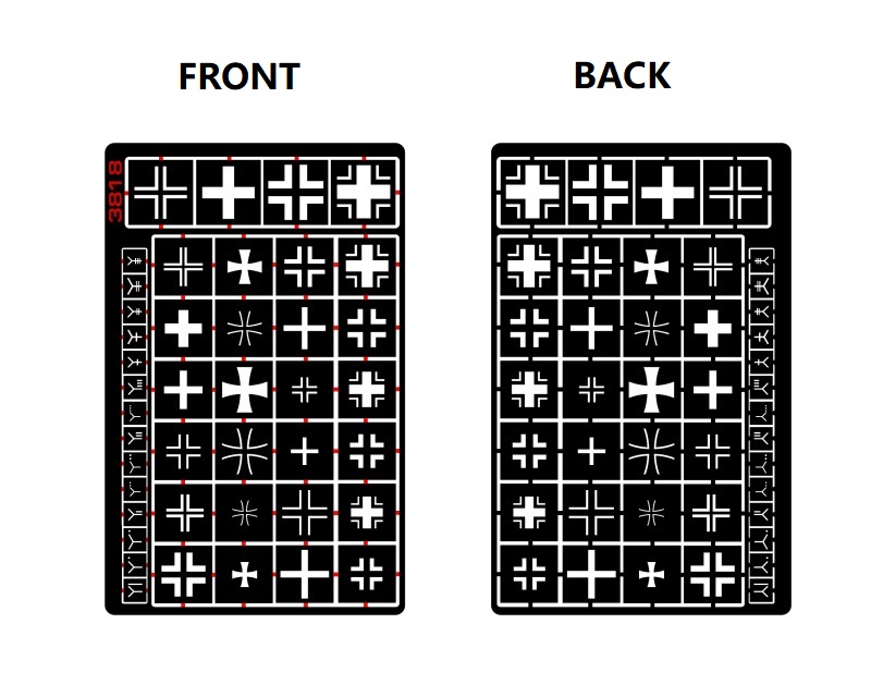 1pc Dual-Sided German Cross Stencil, Sta