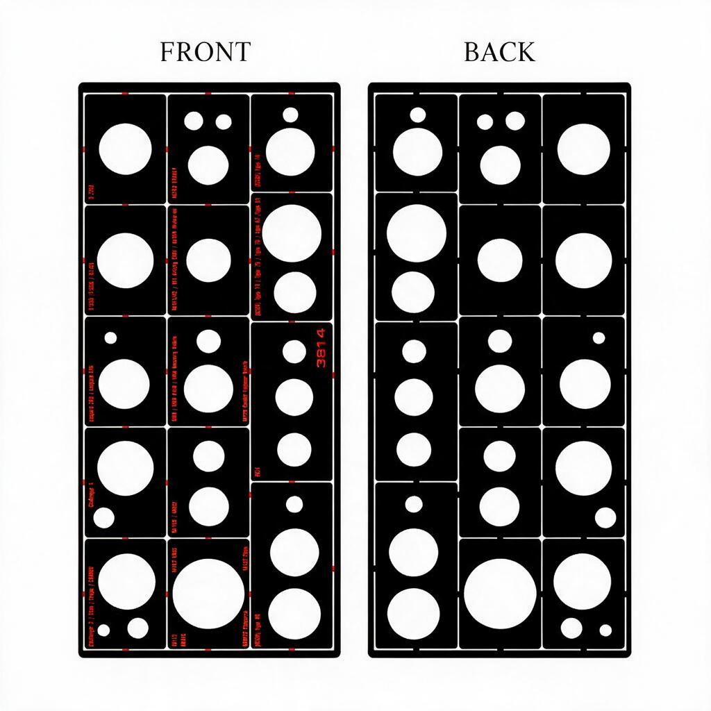 1pc Dual-Sided Circle Spray Stencil for